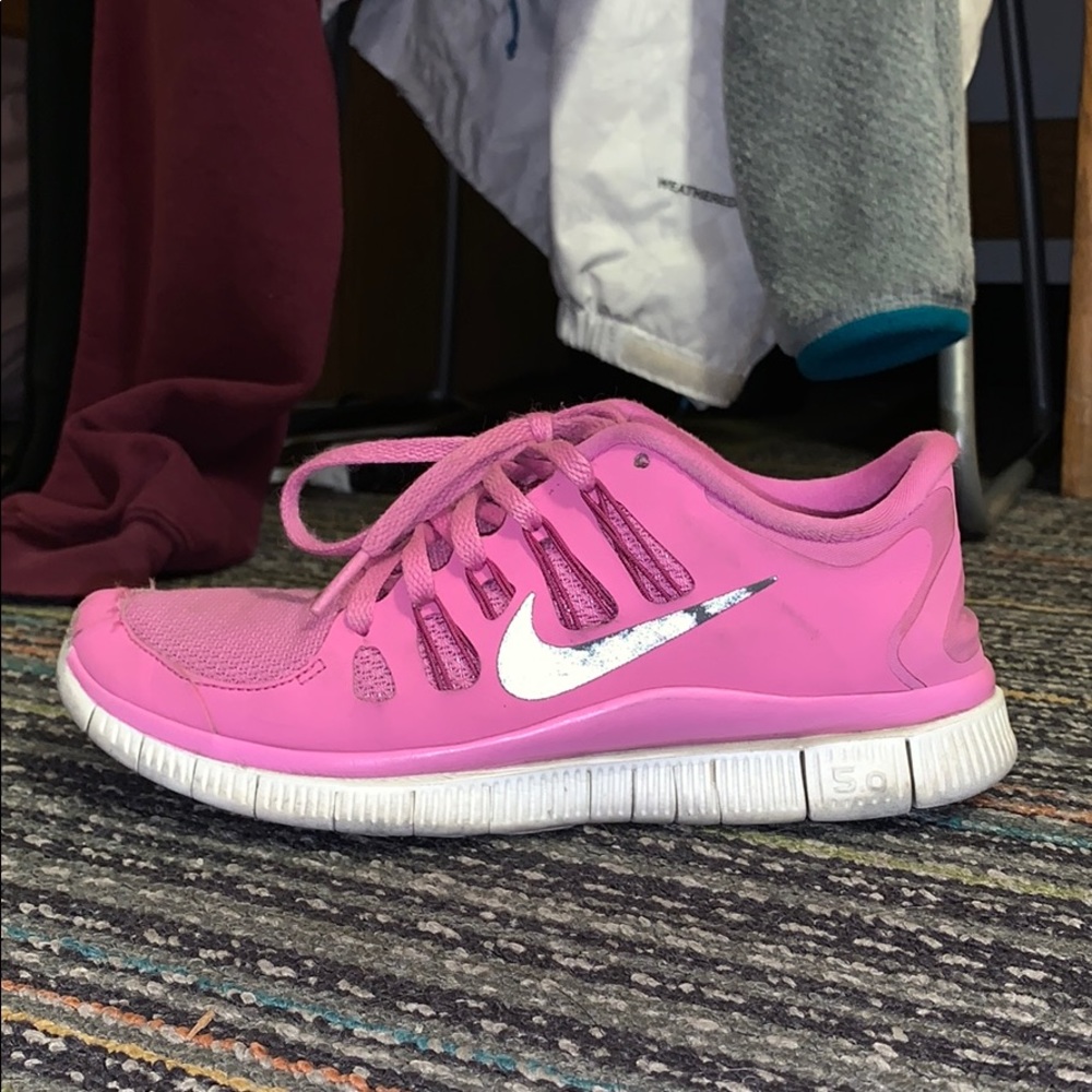 Pink Nike Free Runs